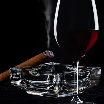 cigar and wine
