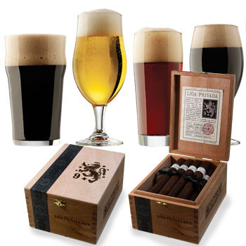 craft beer and Drew Estate boxes