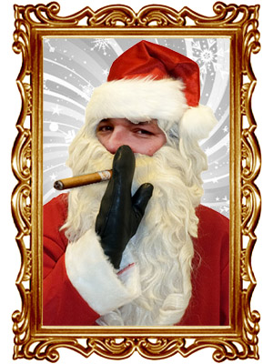 Santa smoking cigar