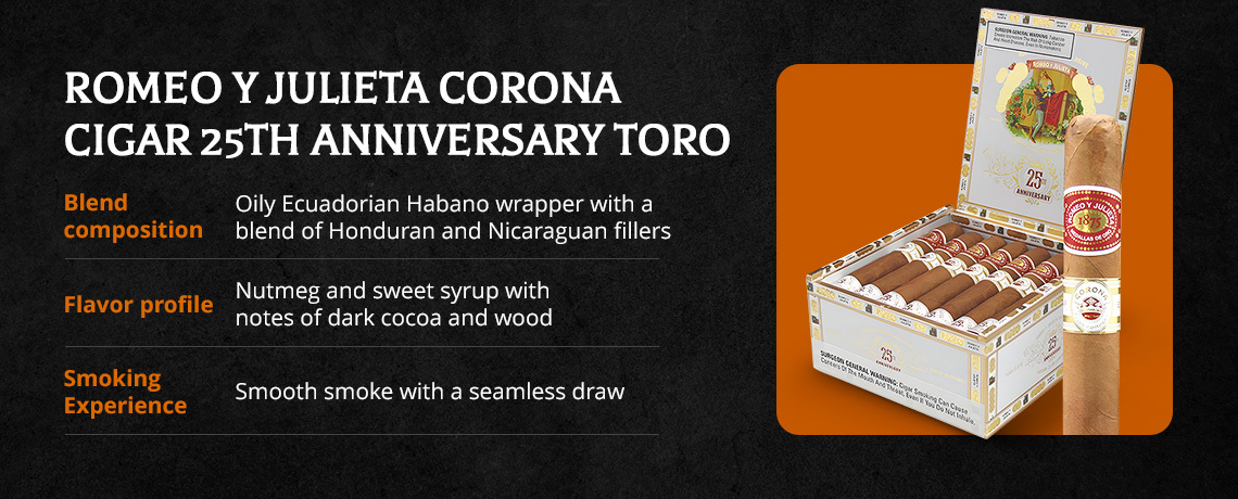 Romeo y Julieta Corona Cigar 25th Anniversary Toro